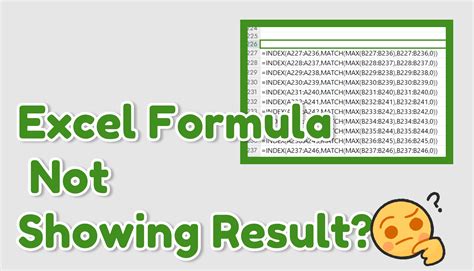 excel showing formula not result|excel formula not calculating showing as text.